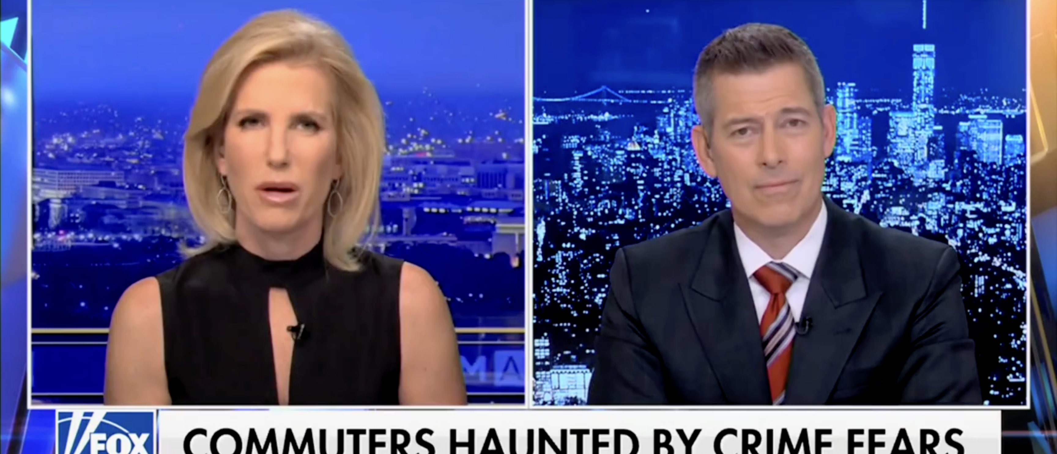 Sean Duffy on "The Ingraham Angle" discussing NYC transit [Screenshot/Fox News/"The Ingraham Angle"]